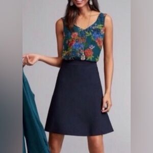 Cabi Still Life floral cami tank top blouse in teal adjustable straps. Medium